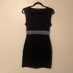 Planet Gold Couture Size M Black and Grey Bodycon Fit and Flare Mini Dress